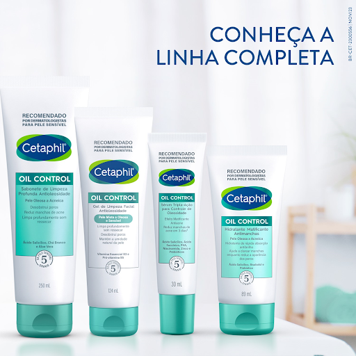 Gel de limpeza facial para pele oleosa Cetaphil Oil Control